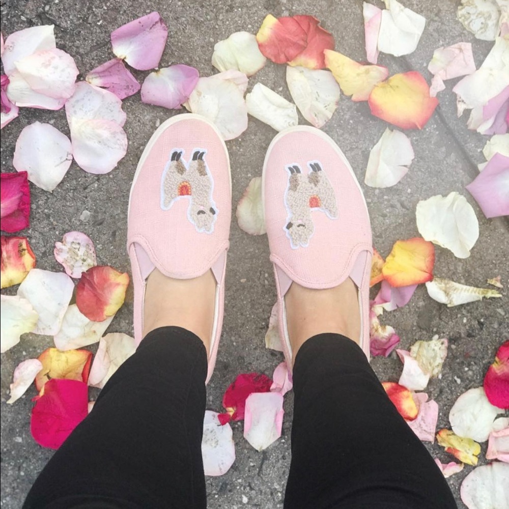 Soludos llama slip on sneakers
